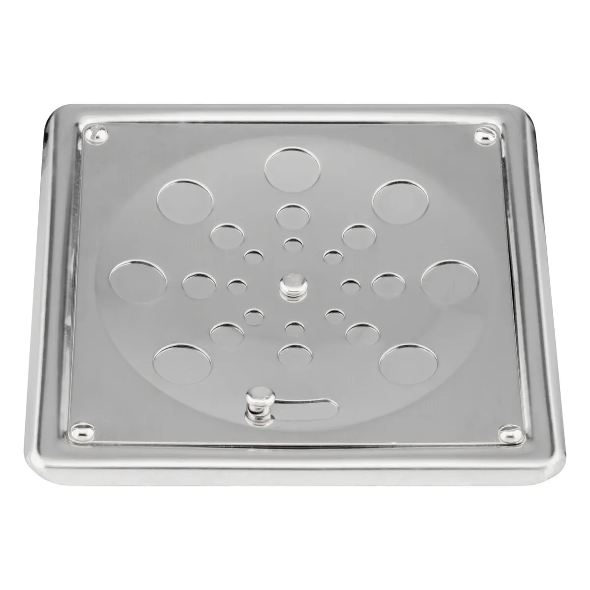 Grelha Quadrada em Aço Inox com Fecho e com Caixilho